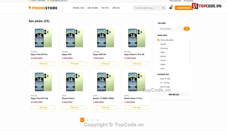 web,web bán điện thoại,website bán điện thoại